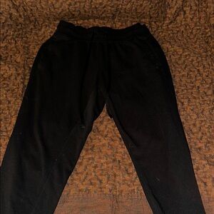 Athletic Works Black Track Pants with Elastic Waistband
